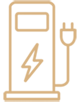 Icon of a charging station for electric cars.